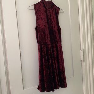Red velvet formal dress